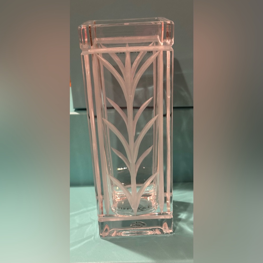 Tiffany & Co crystal glass vase